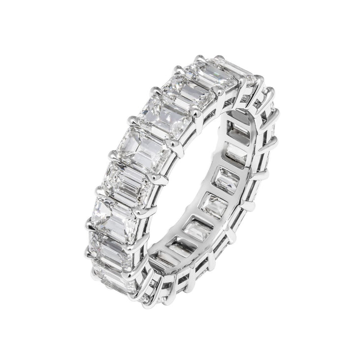 Fancy Cut Basket Prong Eternity Band