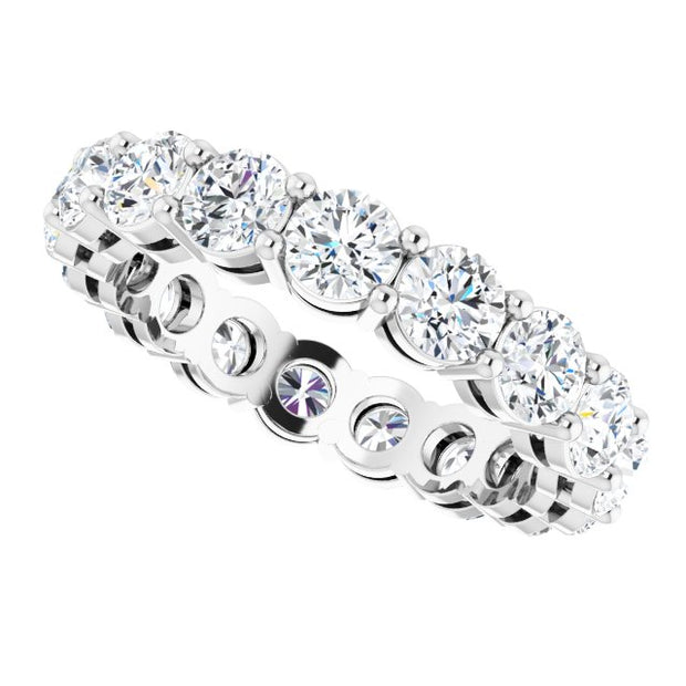 Round Basket Prong Eternity Band