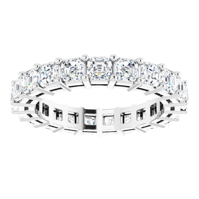 Fancy Cut Basket Prong Eternity Band