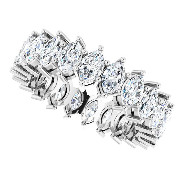 Fancy Cut Basket Prong Eternity Band