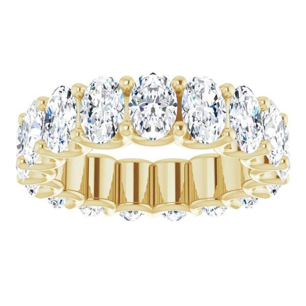 Fancy cut "U" Prong Eternity Band