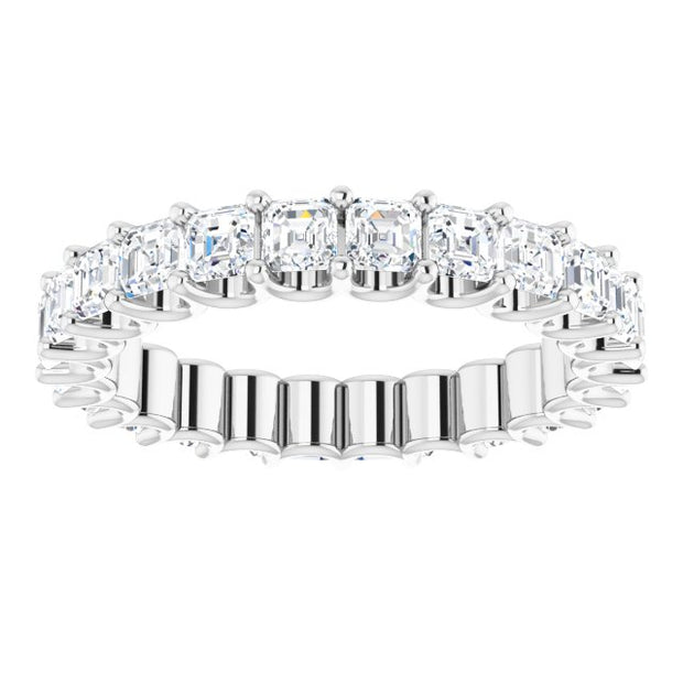 Fancy cut "U" Prong Eternity Band