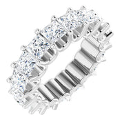 Fancy cut "U" Prong Eternity Band