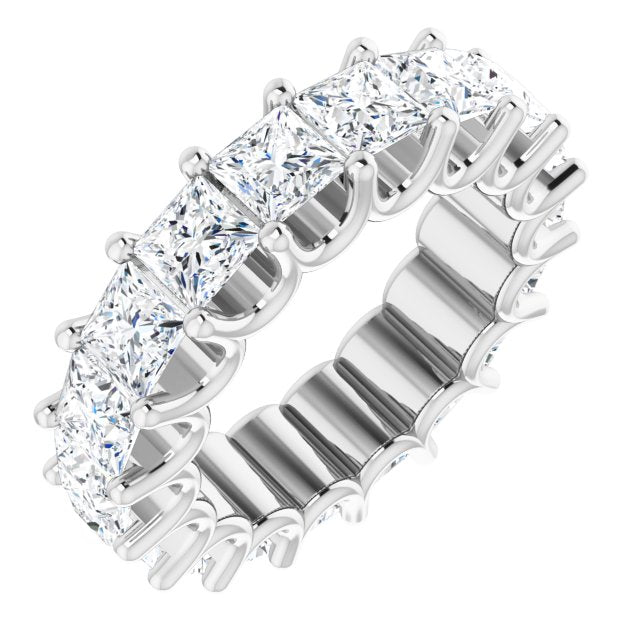 Fancy cut "U" Prong Eternity Band