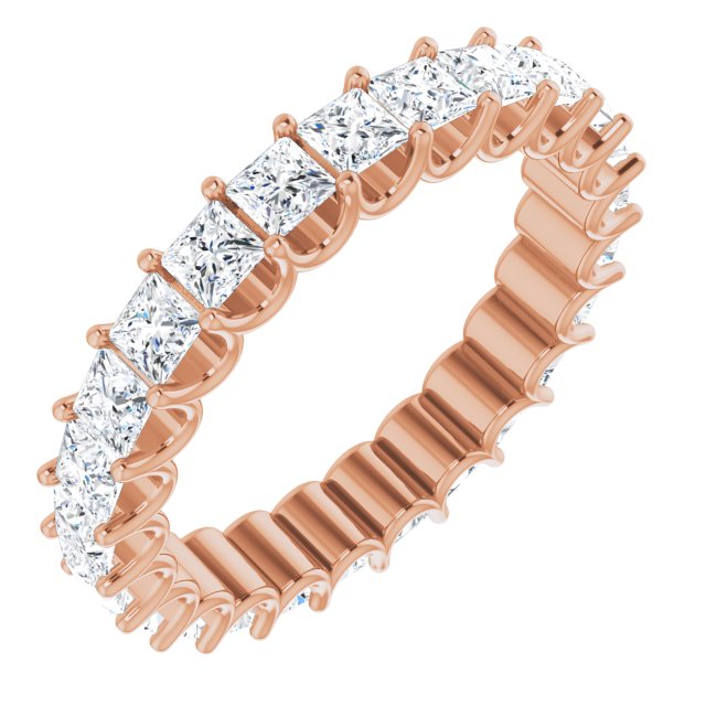 Fancy cut "U" Prong Eternity Band