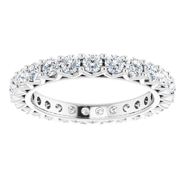 Round "V" Prong Eternity Band