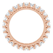 Fancy Cut "V" Prong Eternity Band