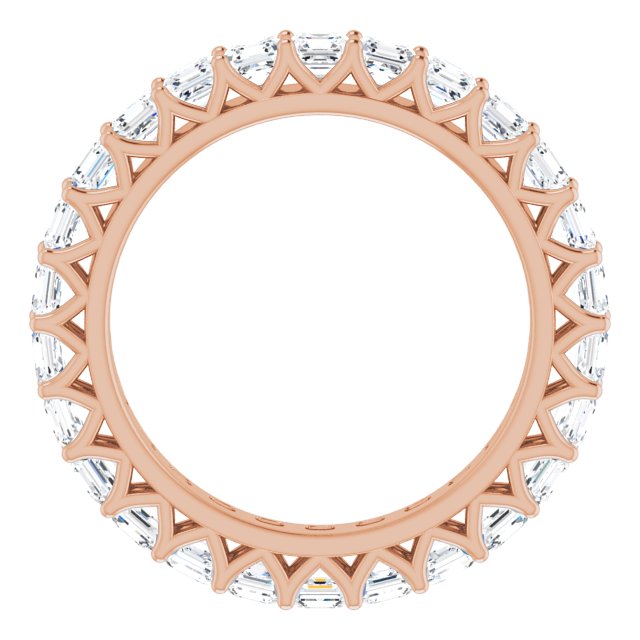 Fancy Cut "V" Prong Eternity Band