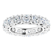 Round "V" Prong Eternity Band