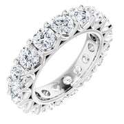 Round "V" Prong Eternity Band