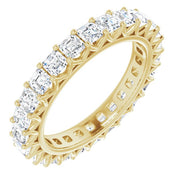 Fancy Cut "V" Prong Eternity Band