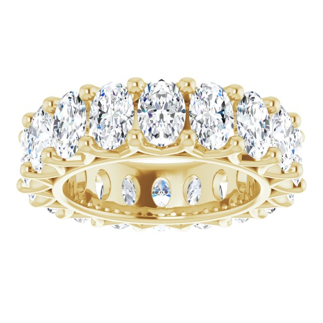 Fancy Cut "V" Prong Eternity Band