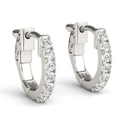 Petite Diamonds Hoop Earrings